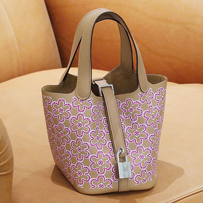 HERMES エルメス ピコタン ロックマイクロ スイフト ラッキーデイジー チャイ×ローズ