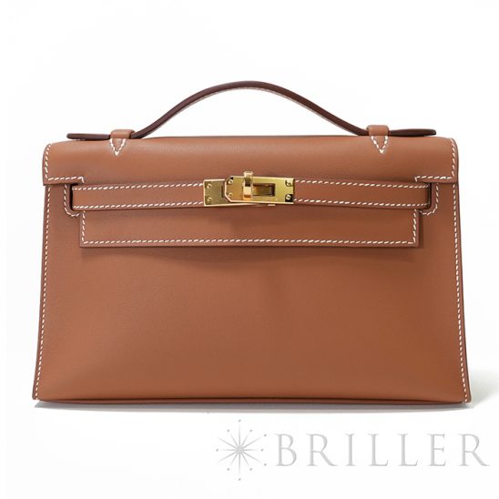 HERMES エルメス ポシェットケリー スイフト ゴールド ゴールド金具