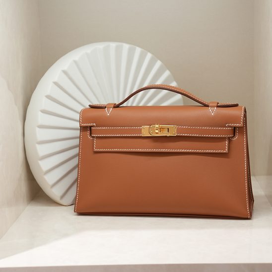 HERMES エルメス ポシェットケリー スイフト ゴールド ゴールド金具