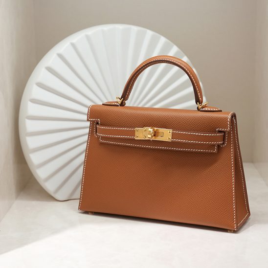 HERMES エルメス ミニケリー2 エプソン ゴールド ゴールド金具