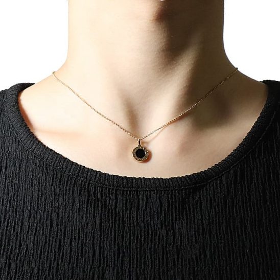 BVLGARI ブルガリ ブルガリ・ブルガリ ネックレス オニキス イエローゴールド 350554