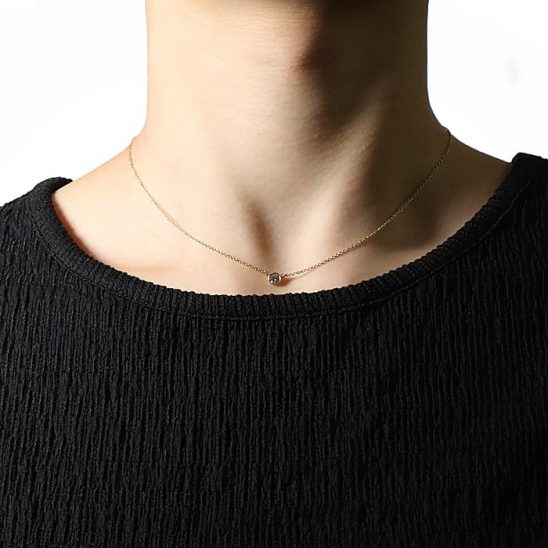 TIFFANY & Co. ティファニー バイ ザ ヤード ネックレス イエローゴールド ダイヤモンド 0.21ct