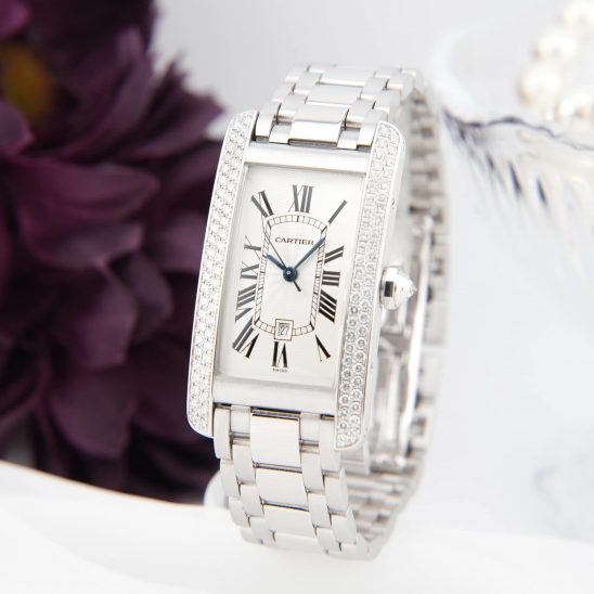 CARTIER カルティエ タンク アメリカン MM オートマティック WB7026L1 ホワイトゴールド