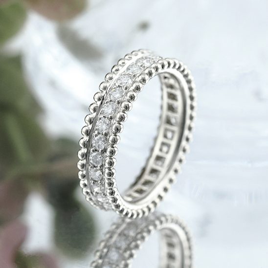 Van Cleef & Arpels ヴァン クリーフ&アーペル エステル エタニティ リング プラチナ ダイヤモンド 11号 VCARN57O00