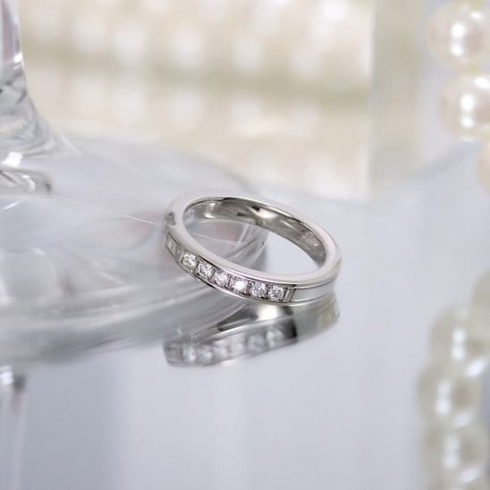 HARRY WINSTON ハリー・ウィンストン トラフィック アクセント バンドリング WBDPACRFTRF 7.5号 計0.22ct