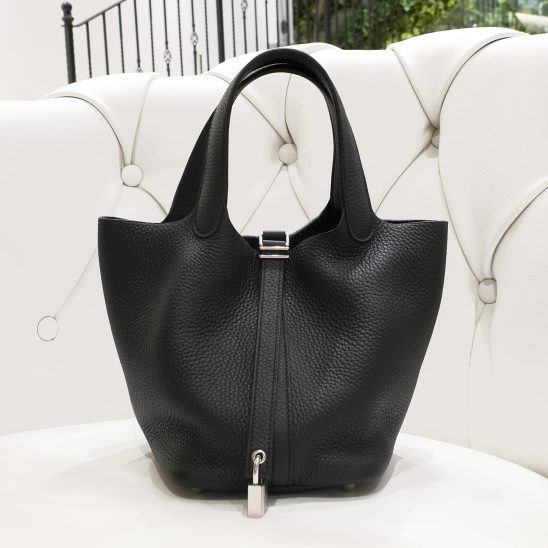 HERMES エルメス ピコタン ロックPM トリヨンクレマンス ノワール（ブラック）シルバー金具