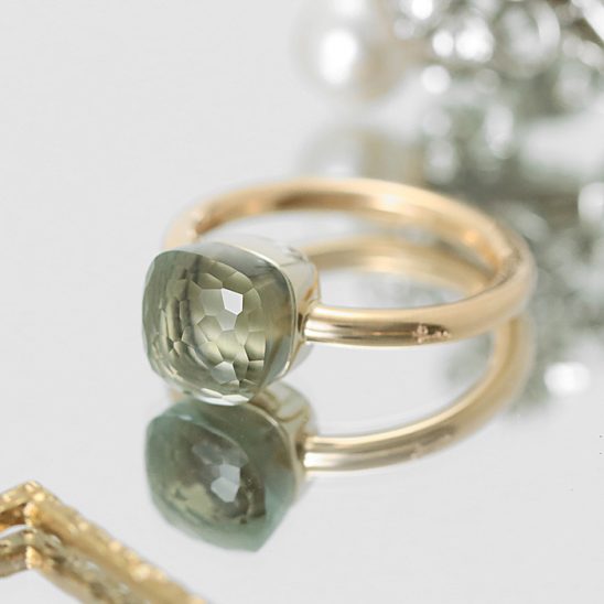 POMELLATO ポメラート ヌード リング プチ プラシオライト ローズゴールド/ホワイトゴールド PAB4030_O6000_000PA 52