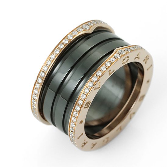 BVLGARI ブルガリ ビーゼロ1 349936 ピンクゴールド セラミック ダイヤモンド 14号 