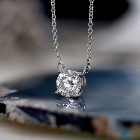 TIFFANY & Co. ティファニー ソリティア ダイヤモンド ネックレス 1.04ct