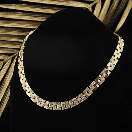 CARTIER カルティエ パンテール マイヨンパンテール ハーフダイヤモンド ネックレス N7023100