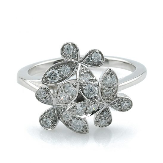 GRAFF グラフ トリプル パヴェ バタフライ ダイヤモンド ミニリング ホワイトゴールド RGR878