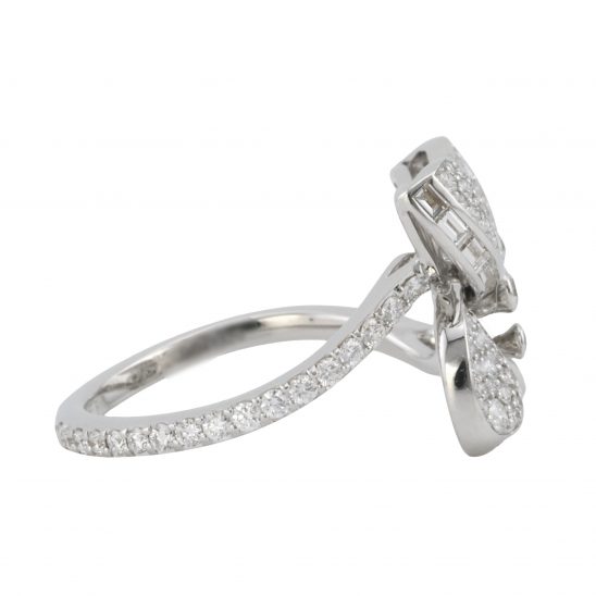 GRAFF グラフ ベビー プリンセス バタフライ リング ダイヤモンド ホワイトゴールド 8号