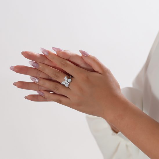 GRAFF グラフ ベビー プリンセス バタフライ リング ダイヤモンド ホワイトゴールド 8号