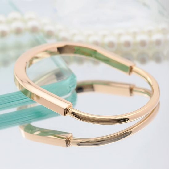 TIFFANY & Co. ティファニー 70185504 ティファニー ロック バングル ローズゴールド ミディアムサイズ