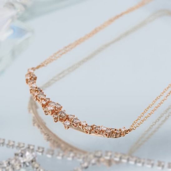 Damiani ダミアーニ ミモザ ネックレス ピンクゴールド ダイヤモンド ブラウンダイヤモンド 20087875