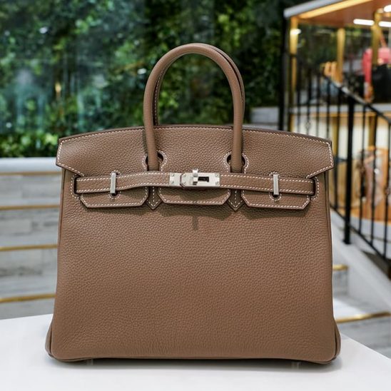HERMES エルメス バーキン 25 トゴ エトゥープ シルバー金具