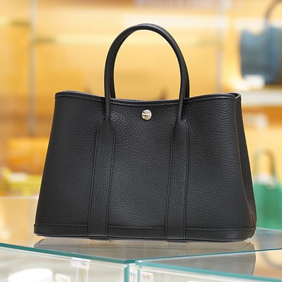 HERMES エルメス ガーデンパーティー 30/TPM ネゴンダ ノワール（ブラック） シルバー金具