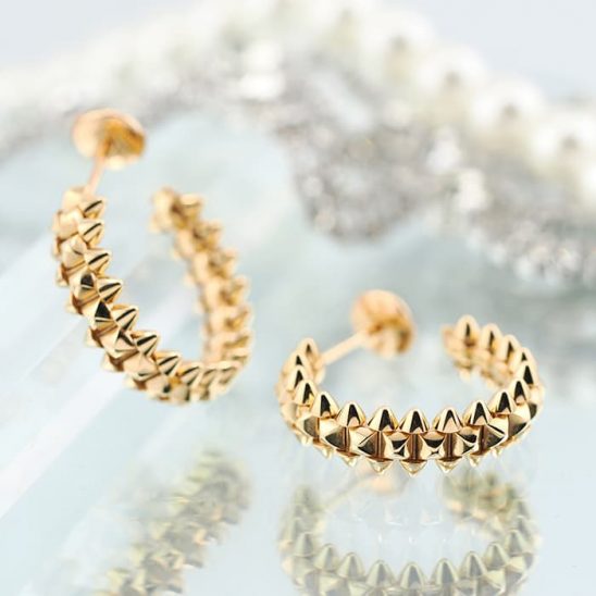 CARTIER カルティエ クラッシュ ドゥ カルティエ イヤリング SM ピンクゴールド B8301415