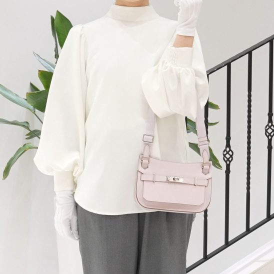 HERMES エルメス ジプシエールミニ ヴェルソ エバーカラー モーヴペール×ナタ シルバー金具