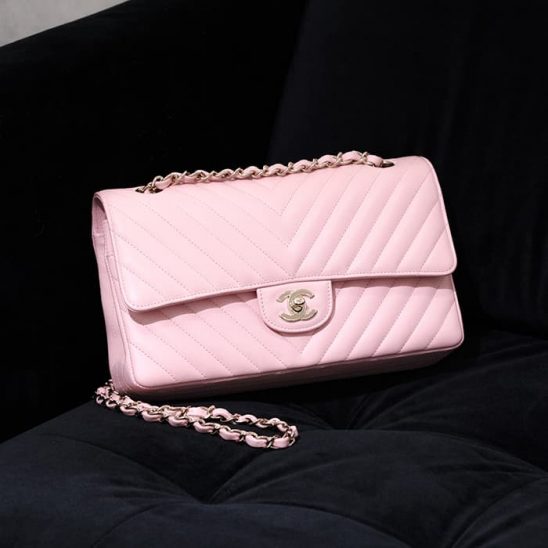 CHANEL シャネル クラシック ハンドバッグ ピンク キャビアスキン A01112 Y04059 NJ523