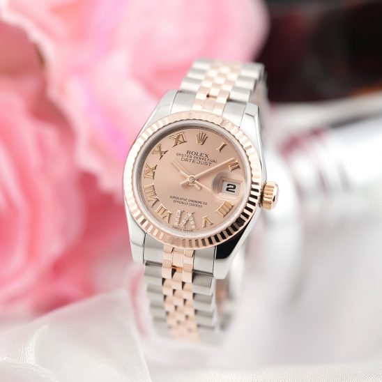 ROLEX ロレックス デイトジャスト 179171 ピンク ローマ VIダイヤモンド