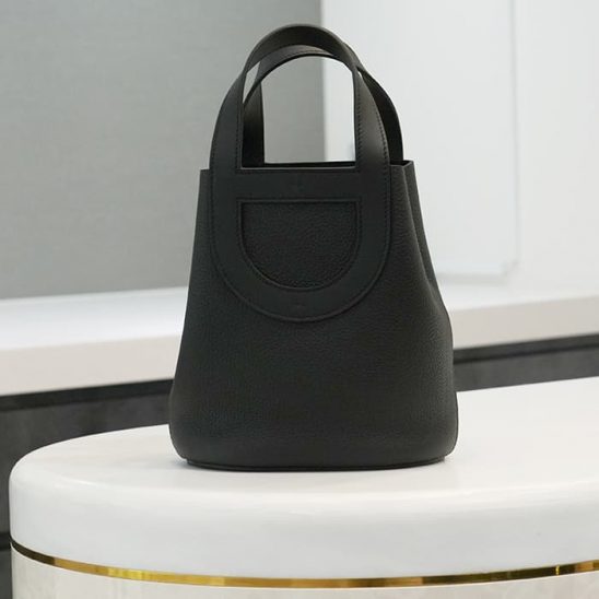 HERMES エルメス インザループ 18 トリヨンクレマンス/スイフト ノワール(ブラック) ゴールド金具