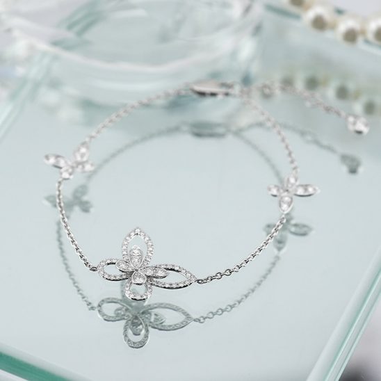 GRAFF グラフ バタフライ シルエット ダイヤモンド ブレスレット ホワイトゴールド