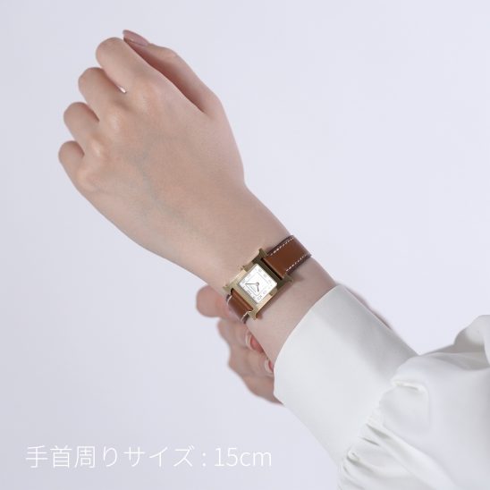 HERMES エルメス Hウォッチ PM ゴールド ゴールド金具 HH1.201