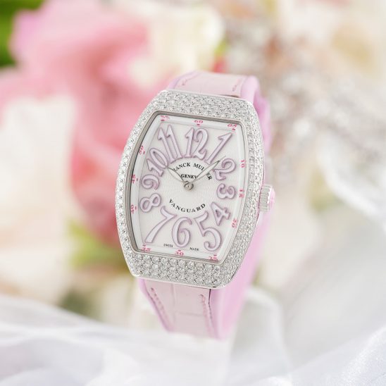 FRANCK MULLER フランク・ミュラー ヴァンガード V29QZ シルバーピンク ダイヤモンド