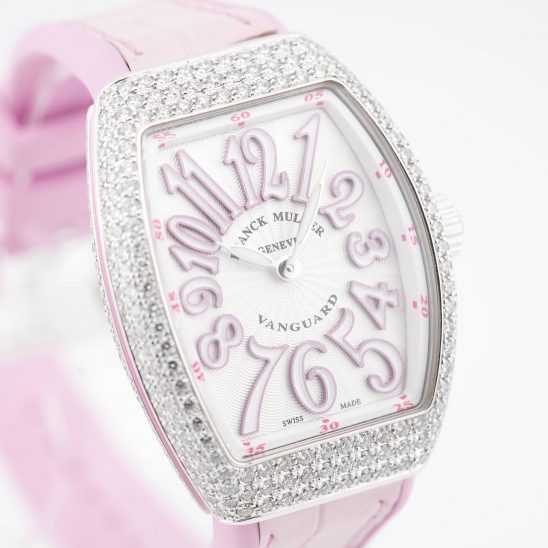 FRANCK MULLER フランク・ミュラー ヴァンガード V29QZ シルバーピンク ダイヤモンド