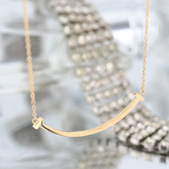 TIFFANY & Co. ティファニー T スマイル ペンダント ネックレス スモール イエローゴールド 35189459/6001167
