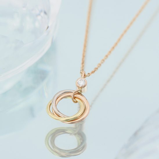 CARTIER カルティエ トリニティ ネックレス イエローゴールド ピンクゴールド ホワイトゴールド ダイヤモンド B7223500