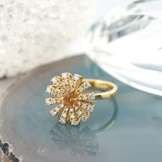 Damiani ダミアーニ マルゲリータ リング イエローゴールド ダイヤモンド シトリン 20072770