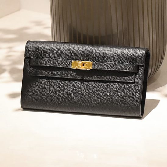 HERMES エルメス ケリー ケリーロングトゥーゴー エプソン ノワール（ブラック）ゴールド金具