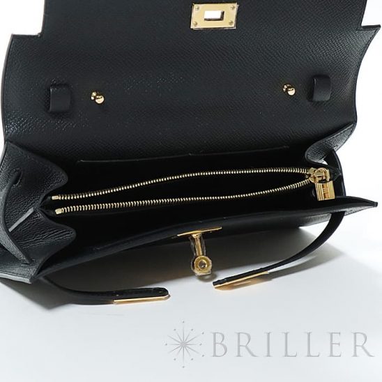 HERMES エルメス ケリー ケリーロングトゥーゴー エプソン ノワール（ブラック）ゴールド金具