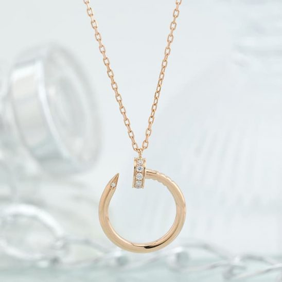 CARTIER カルティエ ジュストアンクル ピンクゴールド ダイヤモンド ネックレス B7224887