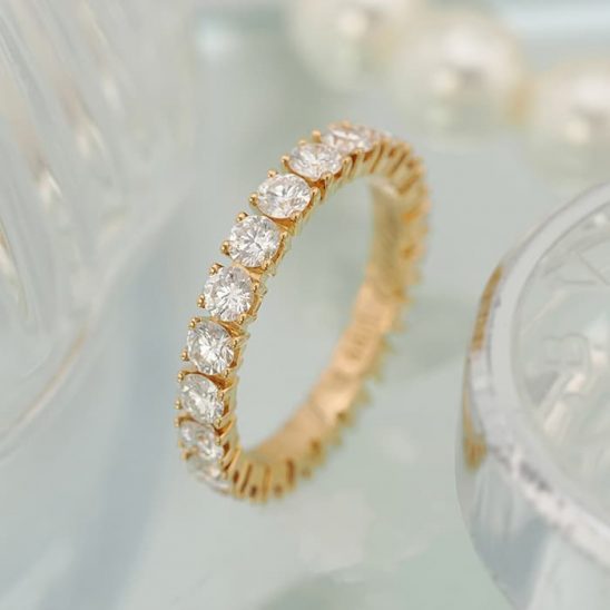 CARTIER カルティエ デスティネ リング フルエタニティ イエローゴールド ダイヤモンド 8号 N4127448