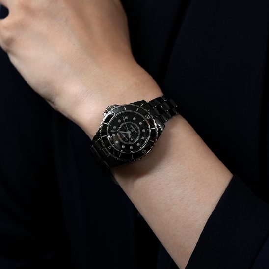 CHANEL シャネル J12 33mm ブラックセラミック ダイヤモンドインデックス H9742