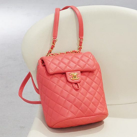 CHANEL シャネル その他 バックパック ラムスキン ピンク ゴールド金具 A69964 B00250 N0412