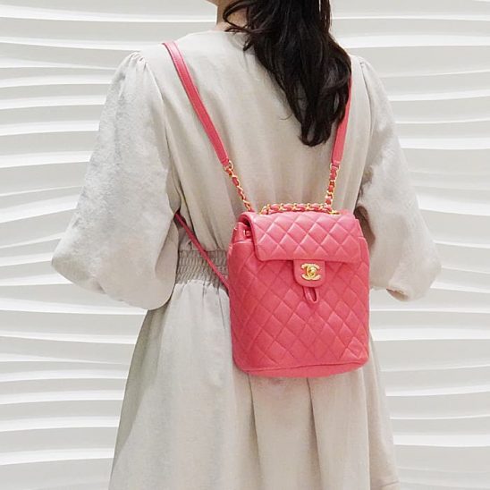 CHANEL シャネル その他 バックパック ラムスキン ピンク ゴールド金具 A69964 B00250 N0412