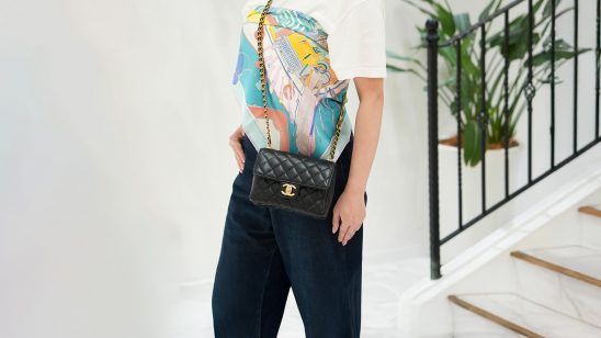 CHANEL シャネル ミニマトラッセ ラムスキン チェーンショルダーバッグ ゴールド金具 AS3442