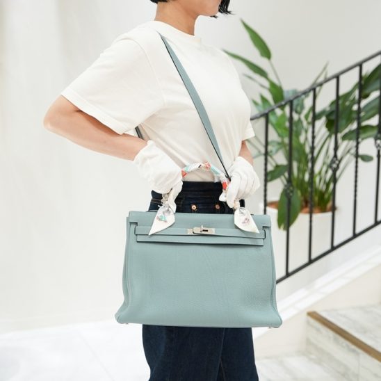 HERMES エルメス ケリー 35 トゴ シエル シルバー金具