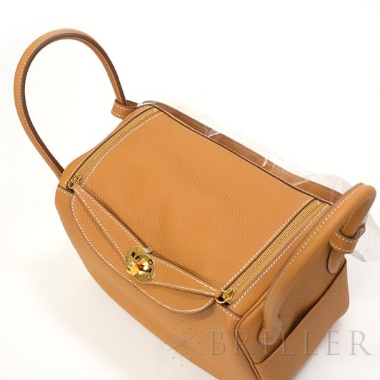 HERMES エルメス リンディ 26 トリヨンクレマンス ナチュラルサブレ ゴールド金具