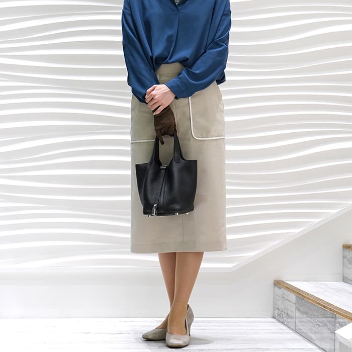 HERMES エルメス ピコタン ロック PM トリヨンクレマンス ノワール シルバー金具