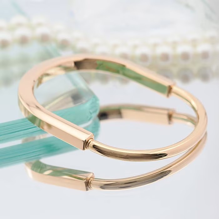 TIFFANY & Co. ティファニー ロック バングル ローズゴールド ミディアムサイズ 70185504