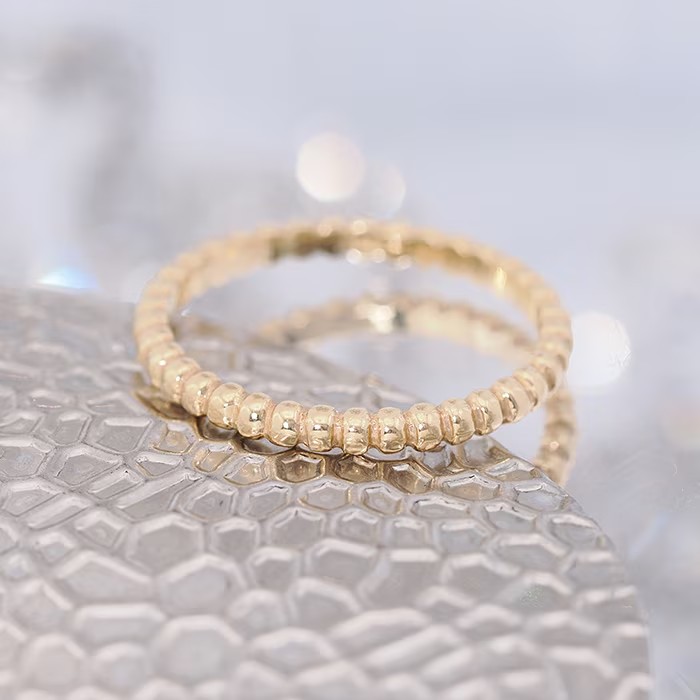 Van Cleef & Arpels ヴァン クリーフ&アーペル ペルレ ゴールドパール リング スモールモデル イエローゴールド 14号 VCARPJMG00