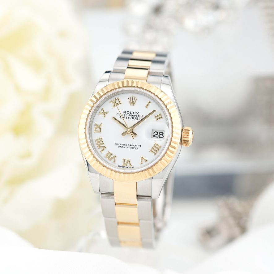ROLEX ロレックス デイトジャスト 28 279173 ホワイトローマ オイスターブレスレット