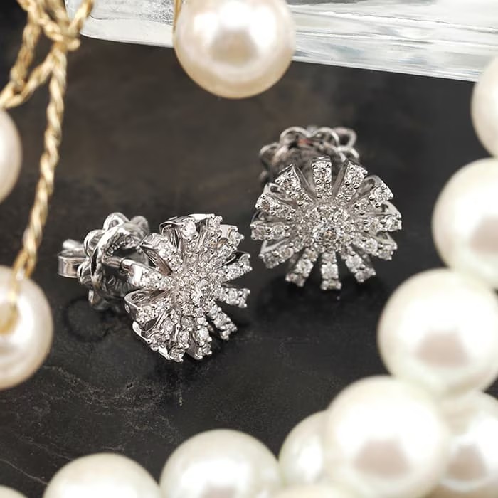 Damiani ダミアーニ マルゲリータ ピアス ホワイトゴールド ダイヤモンド 20072761
