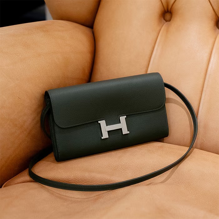 HERMES エルメス コンスタンス ロング トゥーゴー エバーカラー ヴェールマングローブ シルバー金具