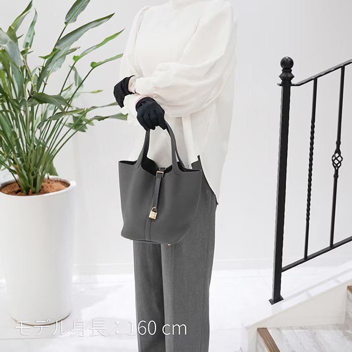 HERMES エルメス ピコタン MM トリヨンクレマンス アルドワーズ ゴールド金具